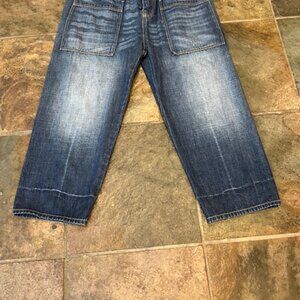 James Perse High-Rise Crop Jeans – Size 25, Front Pocket Detail